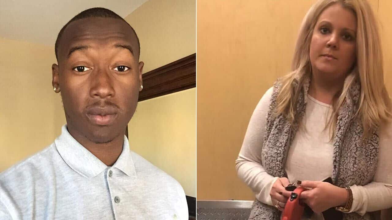 D'Arreion Nuriyah Toles, left, posted the incident on his Facebook page saying : "To Be A Black man in America".