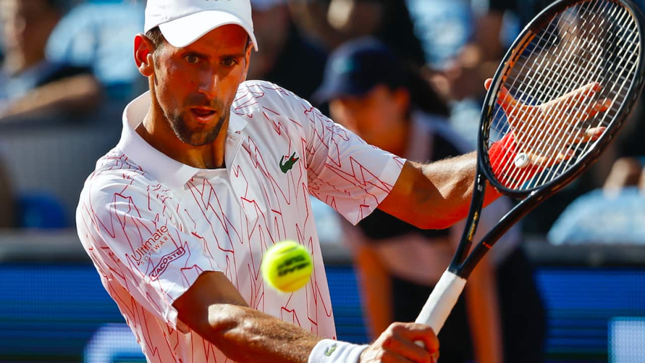 Novak Djokovic playing last month.