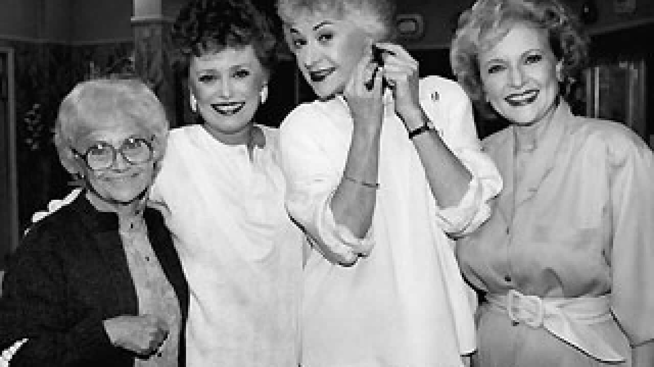 Estelle Getty (left) with the other Golden Girls in 1985 (AAP)