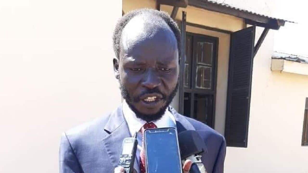 Peter Biar Ajak speaking shortly after he was released