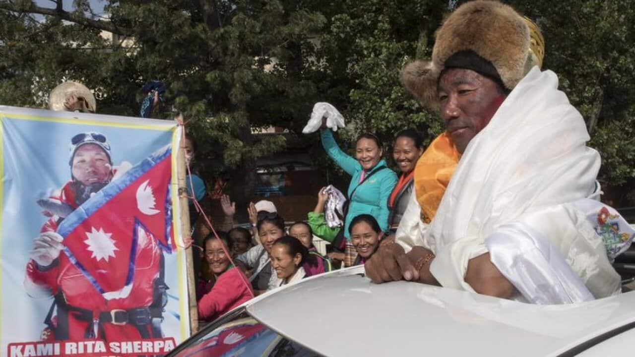 Kami Rita, a professional Nepali mountaineer guide has successfully climbed Mount Everest 22 times setting a new world record by climbing Mount Everest.