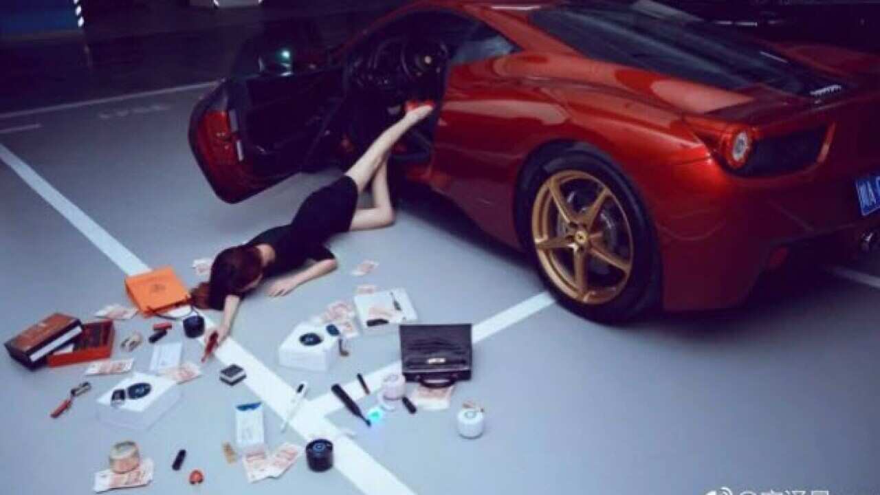 The 'Flaunt your wealth challenge' is popular in China.