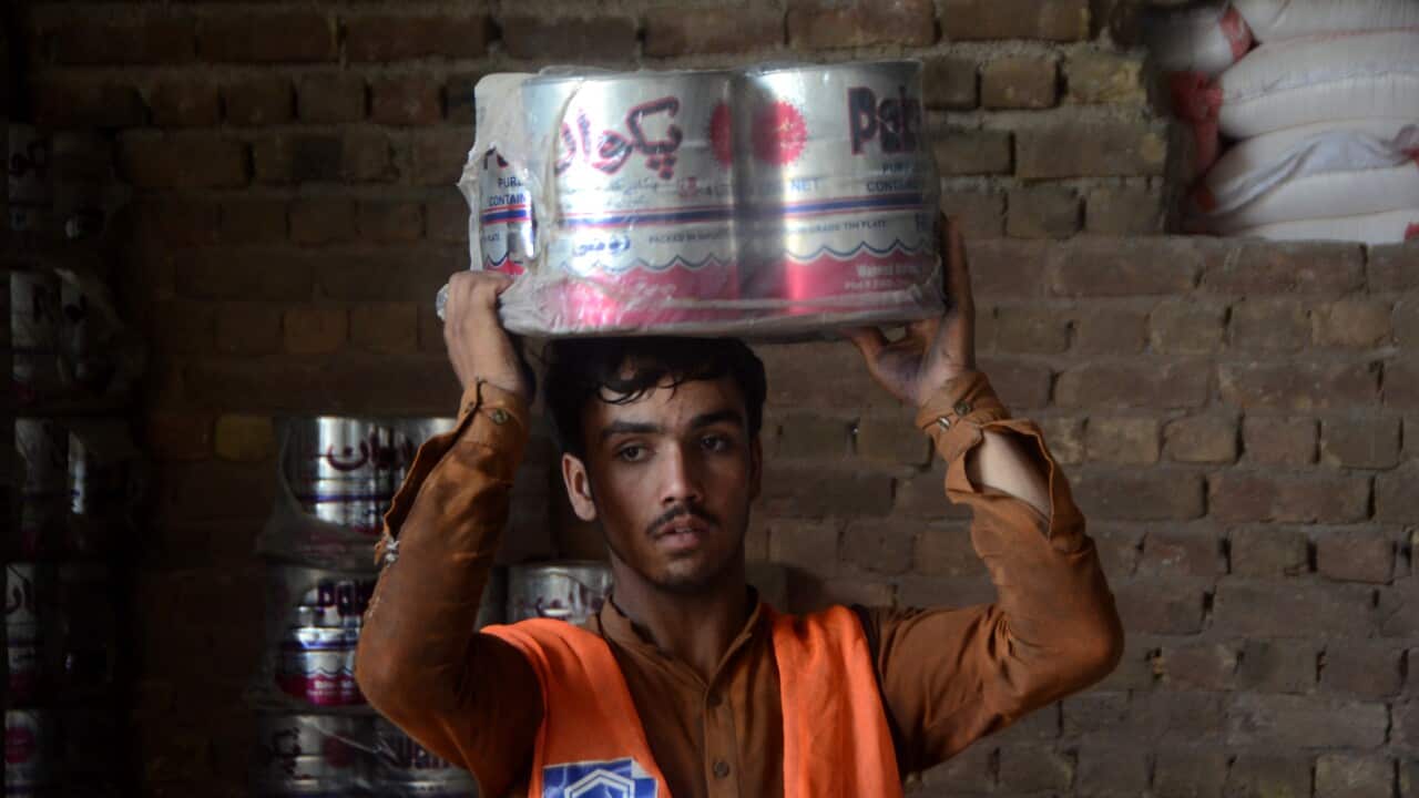 Relief goods for earthquake victims in Afghanistan