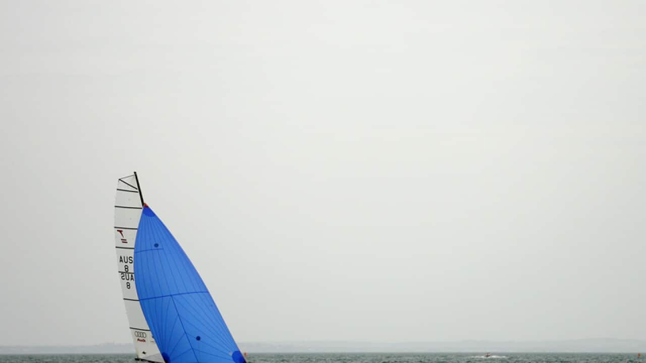 Darren Bundock on Port Phillip bay, Melbourne