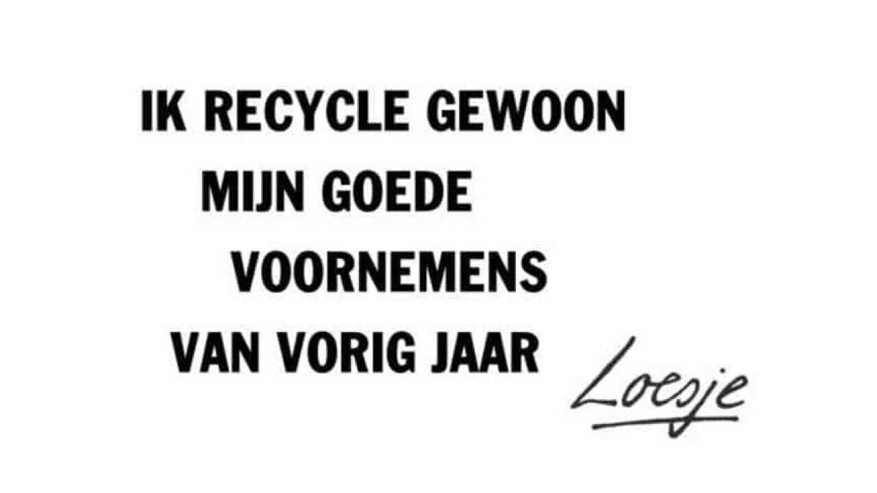 Een van de uitspraken van de in Nederland bekende 'Loesje'