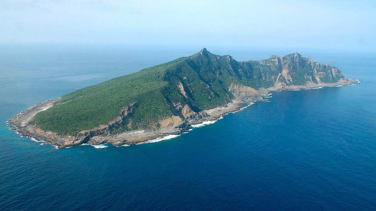A 2005 aerial view photo of the Uotsuri Island, one of the disputed Senkaku Islands in the East China Sea.