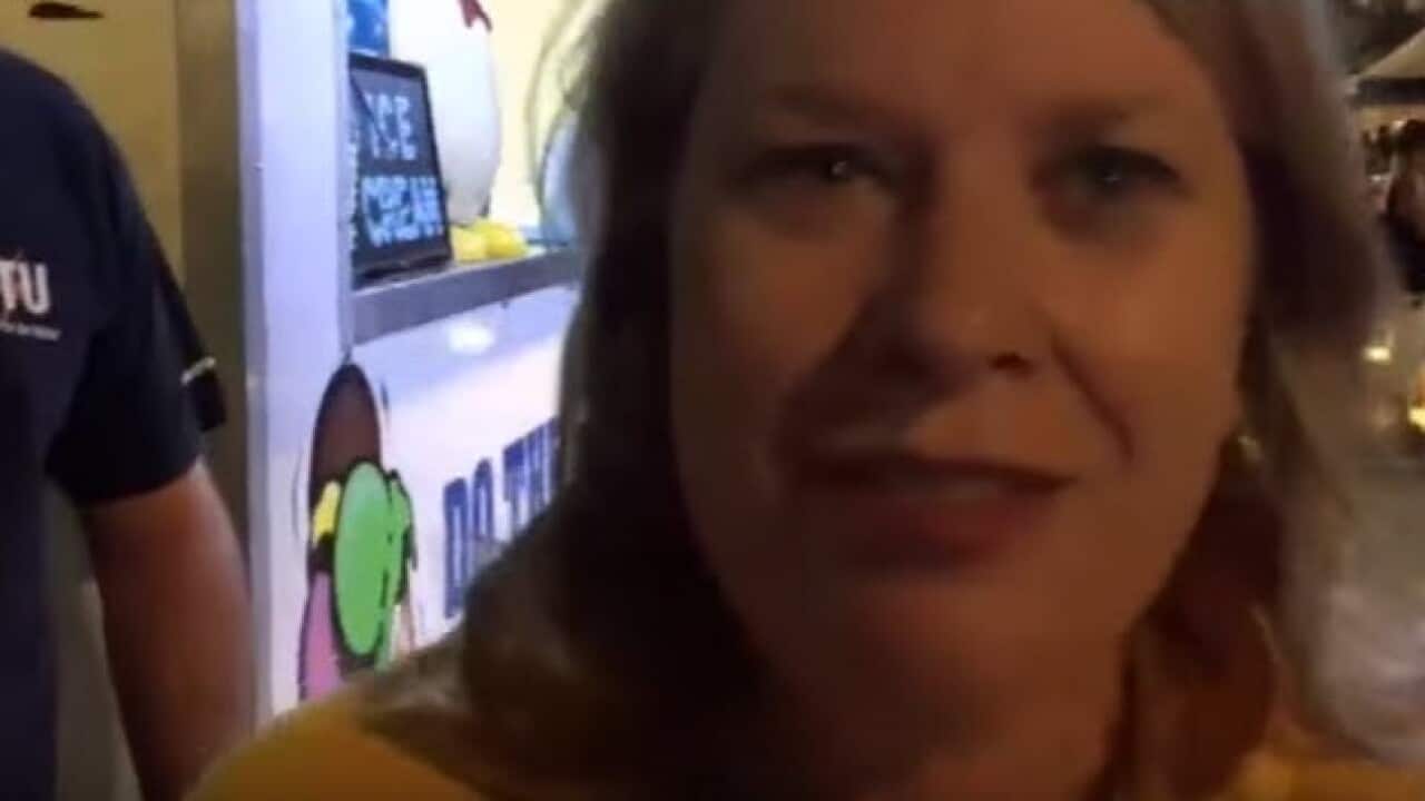 Federal government MP for Solomon Natasha Griggs allegedly attacks camera.