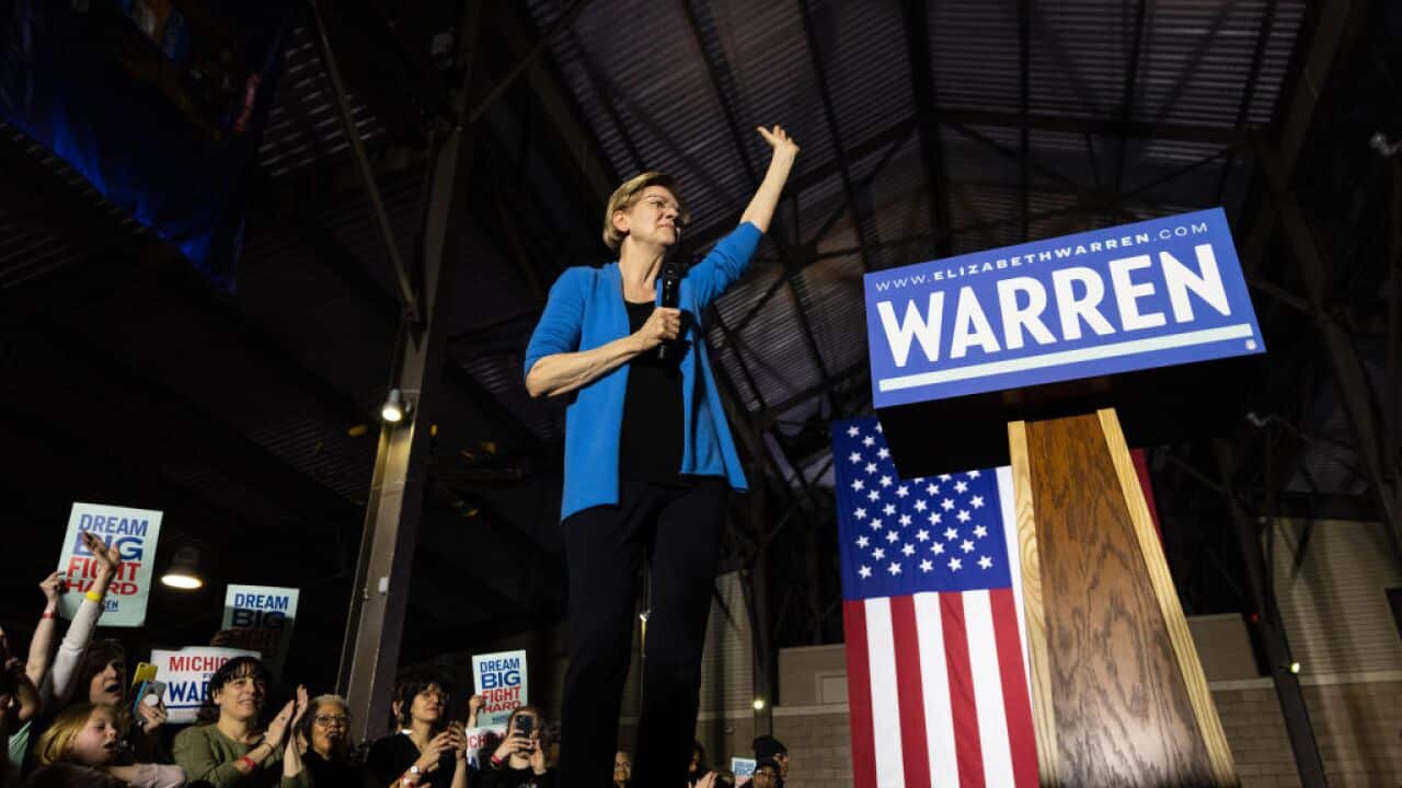 Elizabeth Warren Rally in Detriot, US