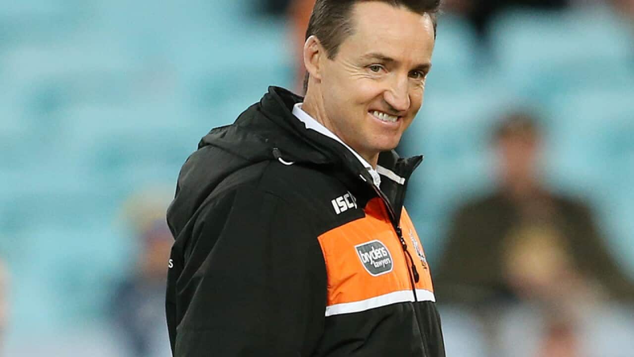 Wests Tigers coach Jason Taylor
