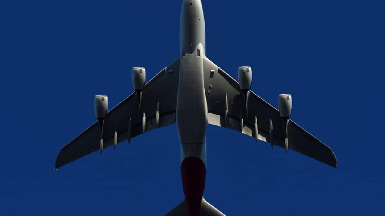 A Qantas aircraft.