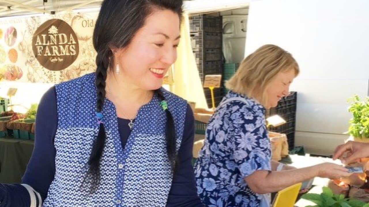 Ai Vanderzwan at a market in Barossa Valley