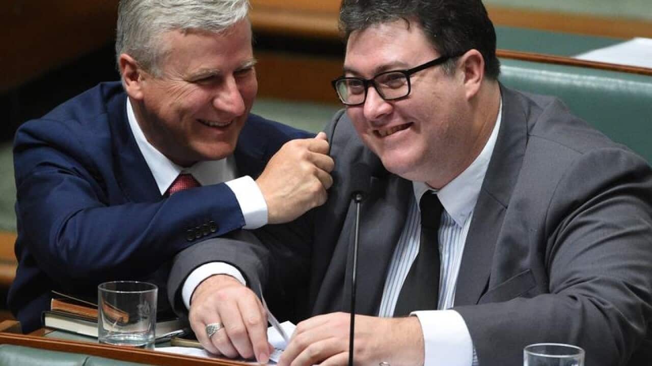 A file image of Michael McCormack and George Christensen