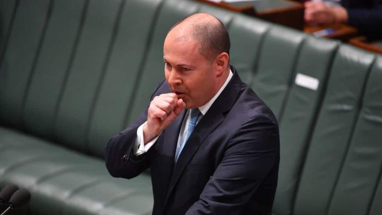The Treasurer Josh Frydenberg was interrupted six times during his ministerial address.