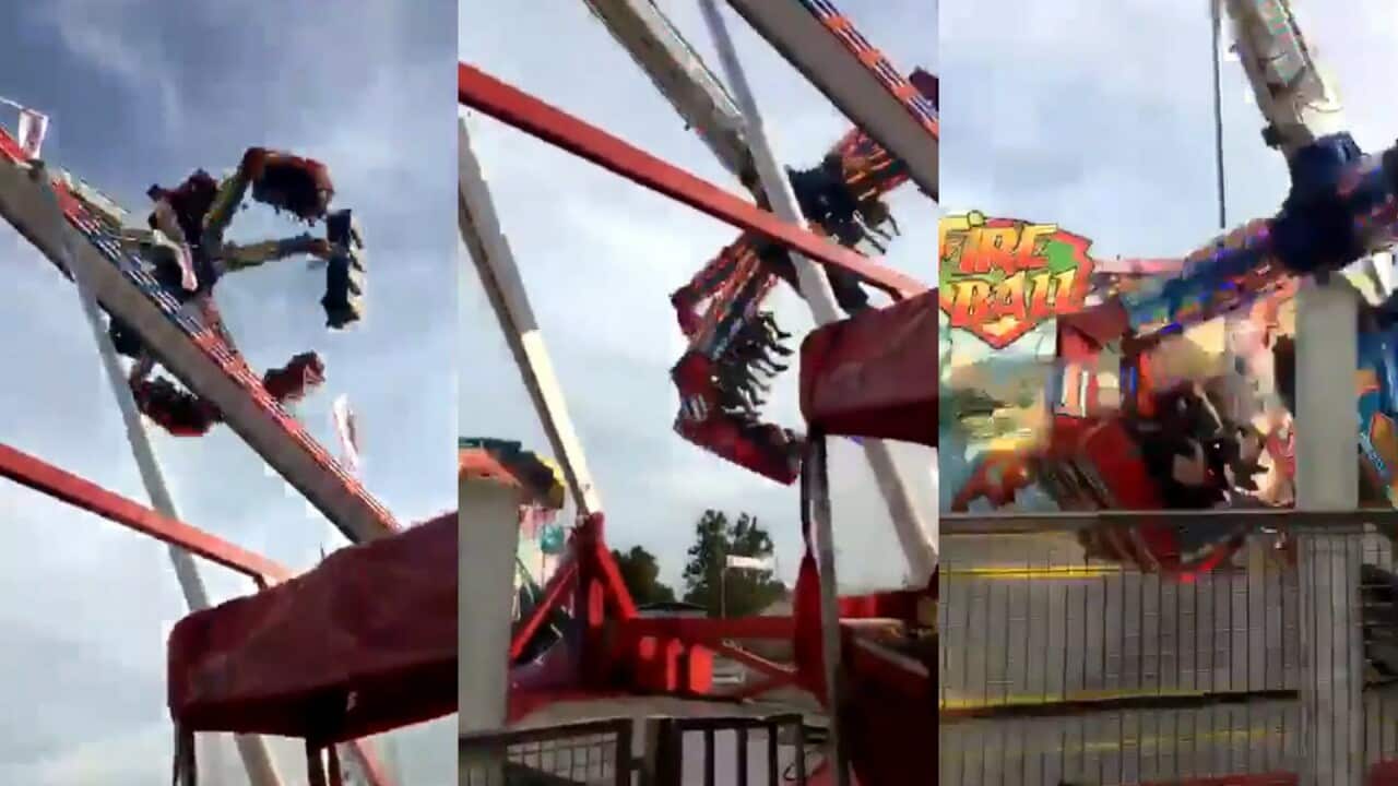 Footage taken from the Fireball ride at Ohio State Fair. 