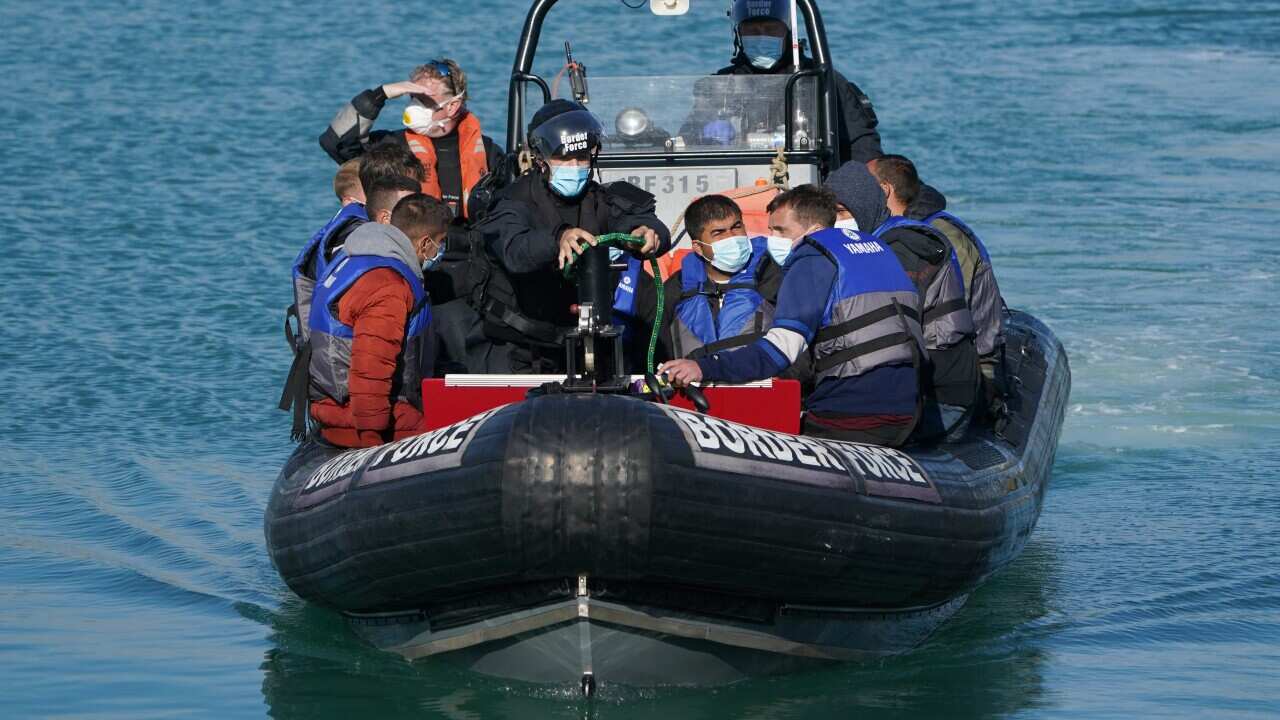 A group of people thought to be migrants are brought in to Dover, Kent, following a small boat incident in the Channel. Picture date: Thursday September 9, 2021.. See PA story POLITICS Migrants. Photo credit should read: Gareth Fuller/PA Wire