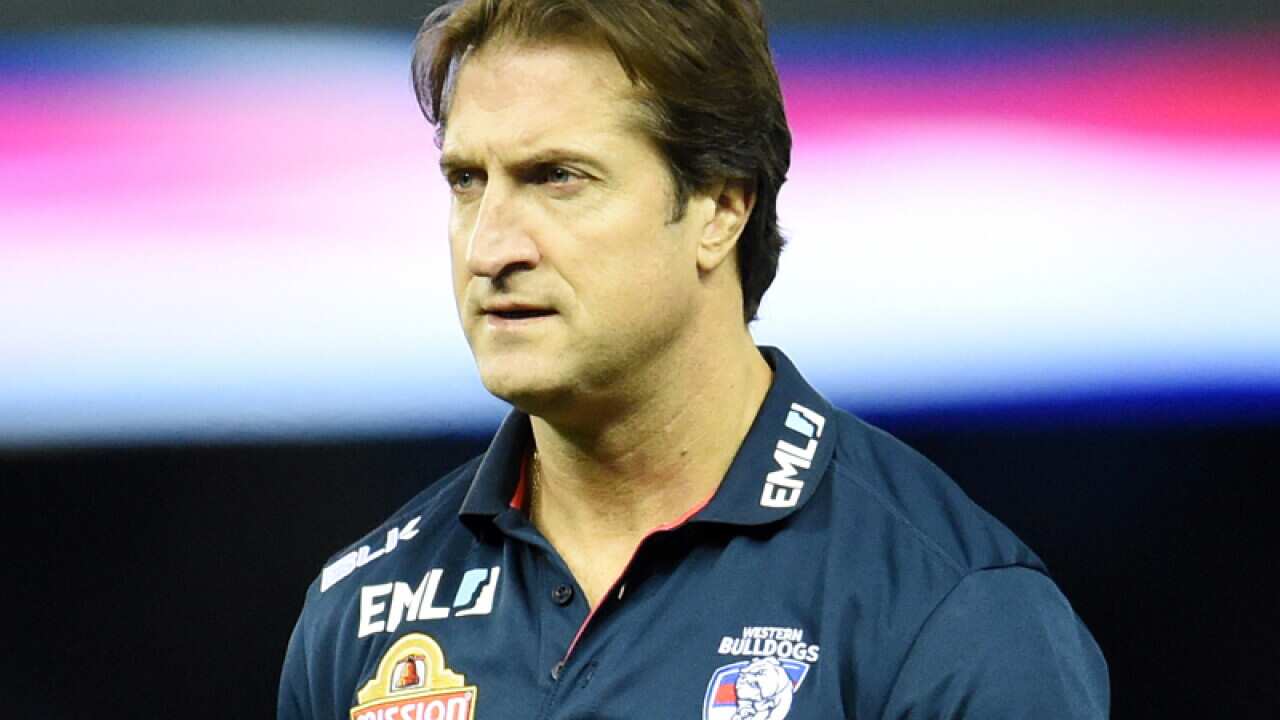 Coach Luke Beveridge of the Western Bulldogs