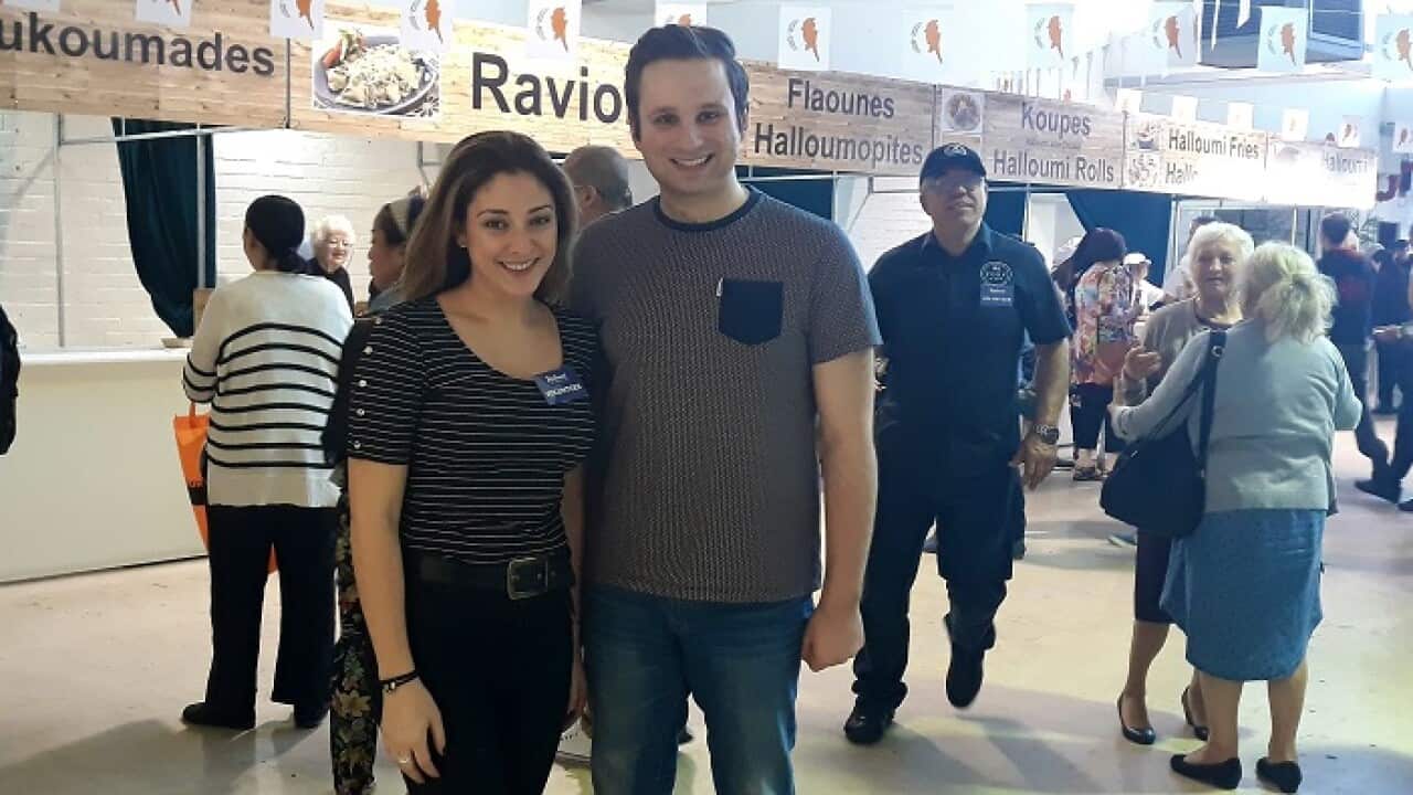 NEPOMAK Australia and New Zealand members, Eleni Efthymiou and Lukas Theodorou.