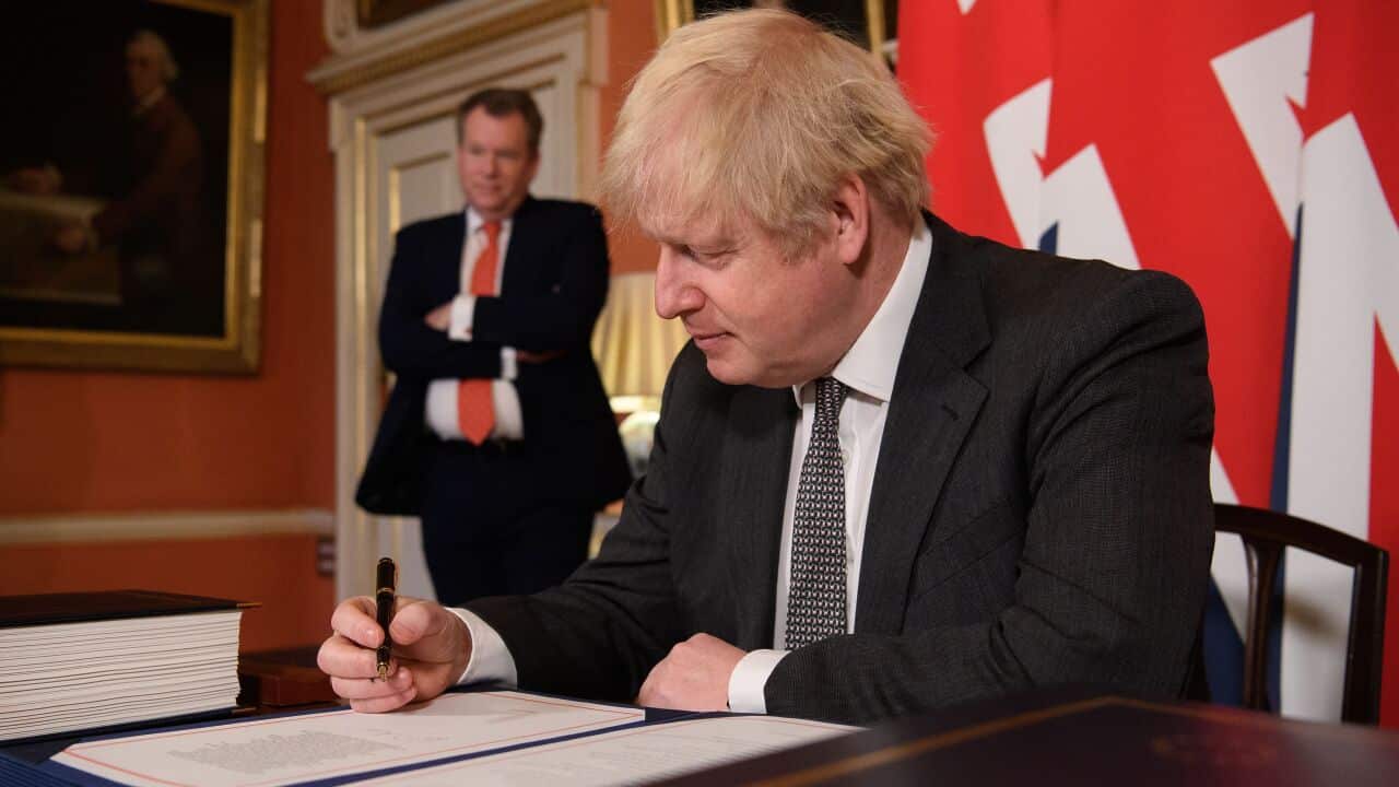 Britain's Prime Minister Boris Johnson has signed the Trade and Cooperation Agreement between the UK and the EU.