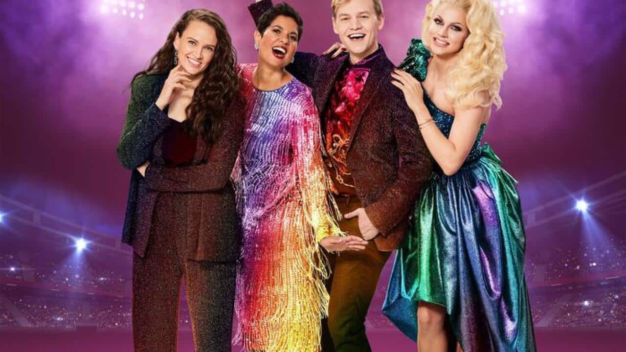Mardi Gras 2021 Hosts - Zoë Coombs Marr, Narelda Jacobs, Joel Creasey & Courtney Act