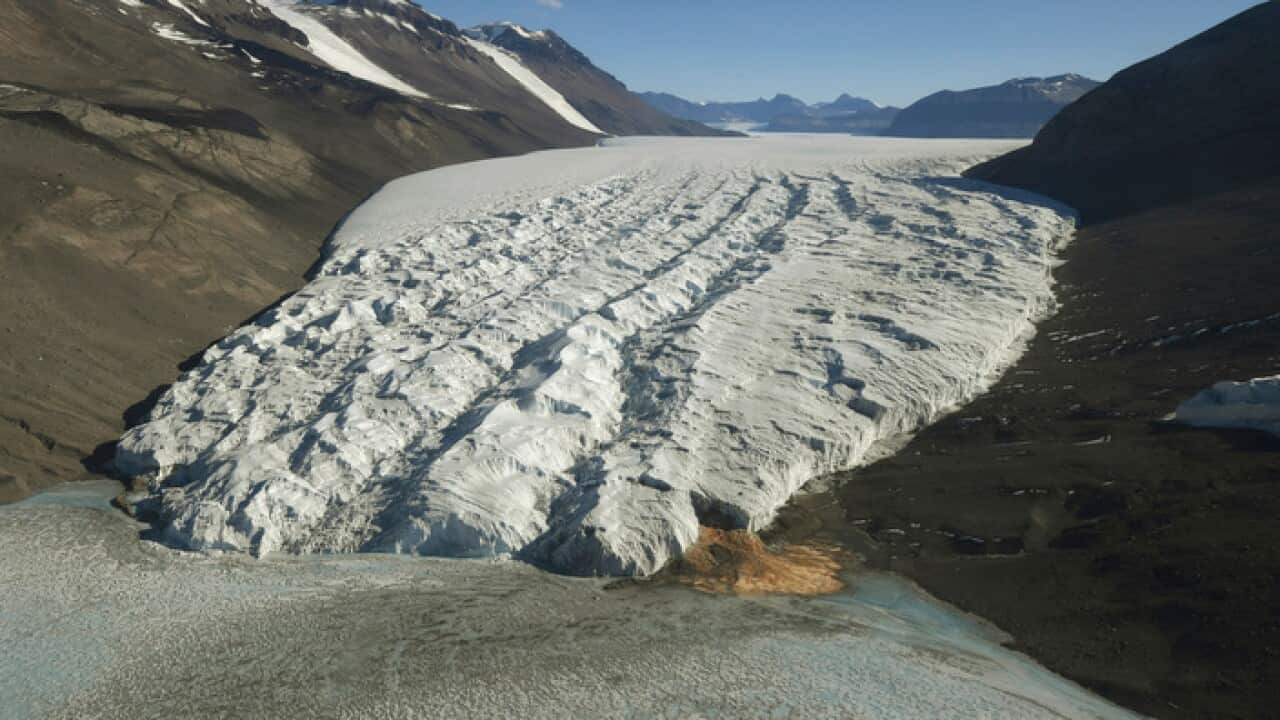 The Taylor Glacier near McMurdo Station, Antarctica