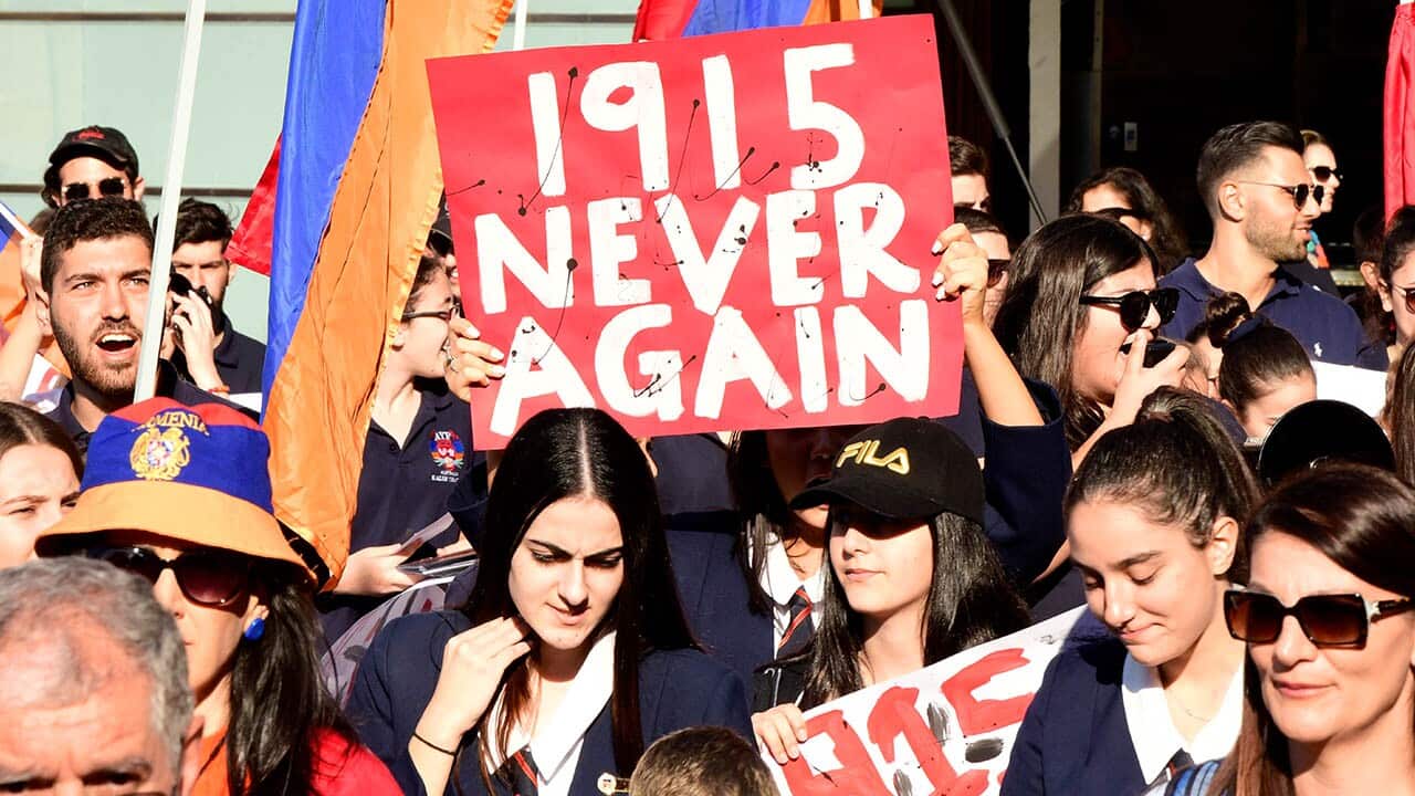 Armenian Australians march in Sydney. The US House of Representatives has recognised the Ottoman Empire’s mass killings as the "Armenian genocide”.