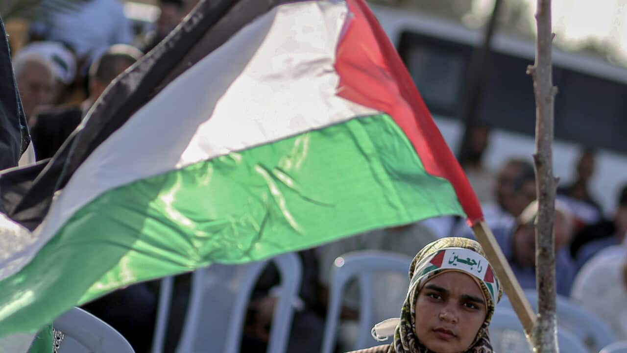 Demonstration in support of Al-Aqsa Mosque in Gaza, Palestine - 27 Sep 2022