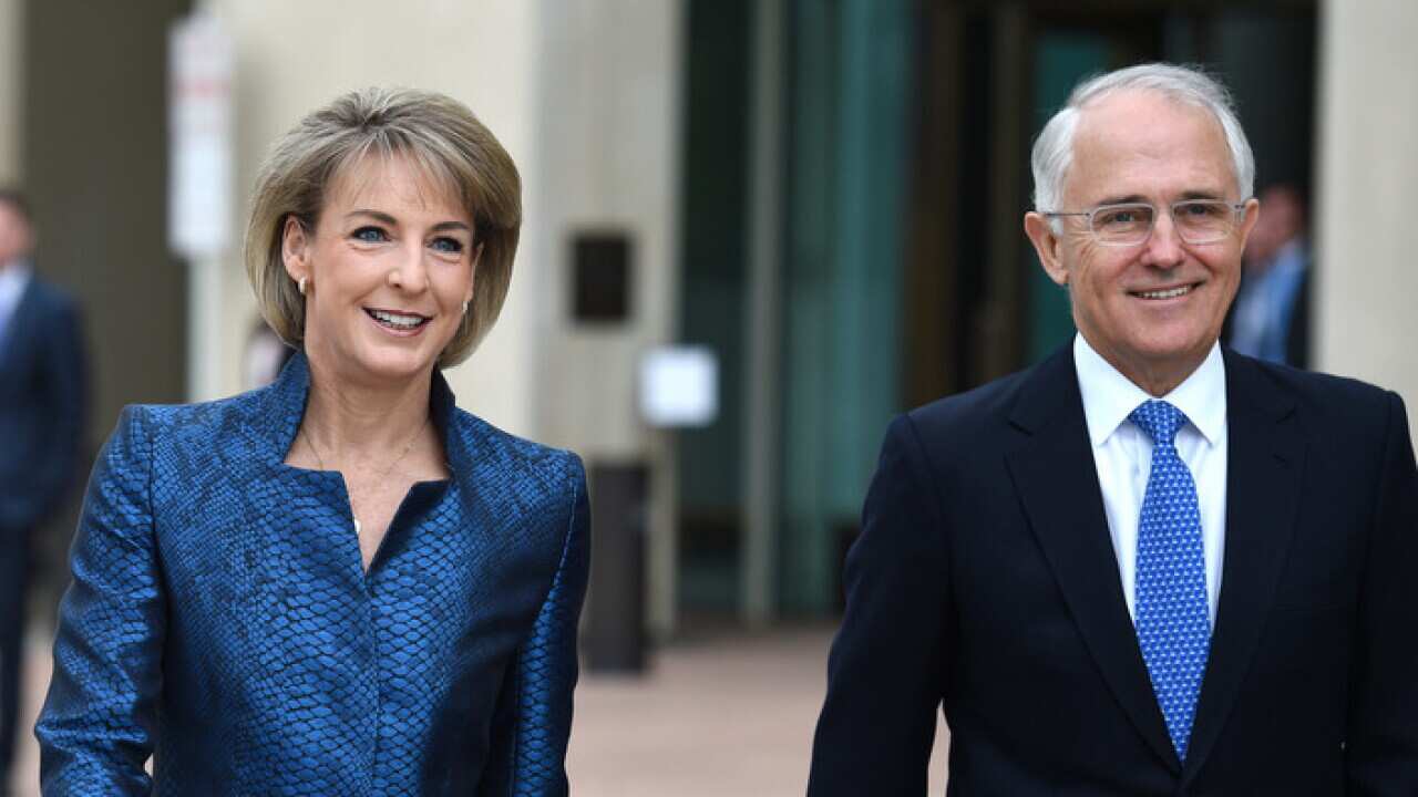 Minister for Women Michaelia Cash and Prime Minister Malcolm Turnbull