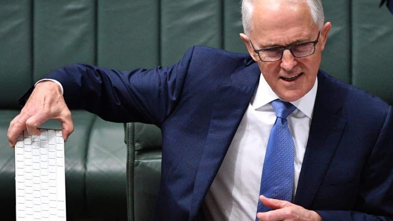 Prime Minister Malcolm Turnbull during question time