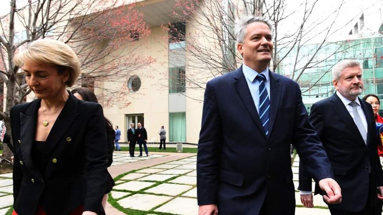 Michaelia Cash, Mathias Cormann and Mitch Fifield