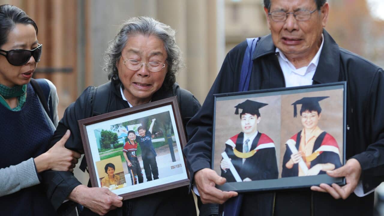 Yang Fei Lin and Feng Qing Zhu and their daughter Kathy Lin