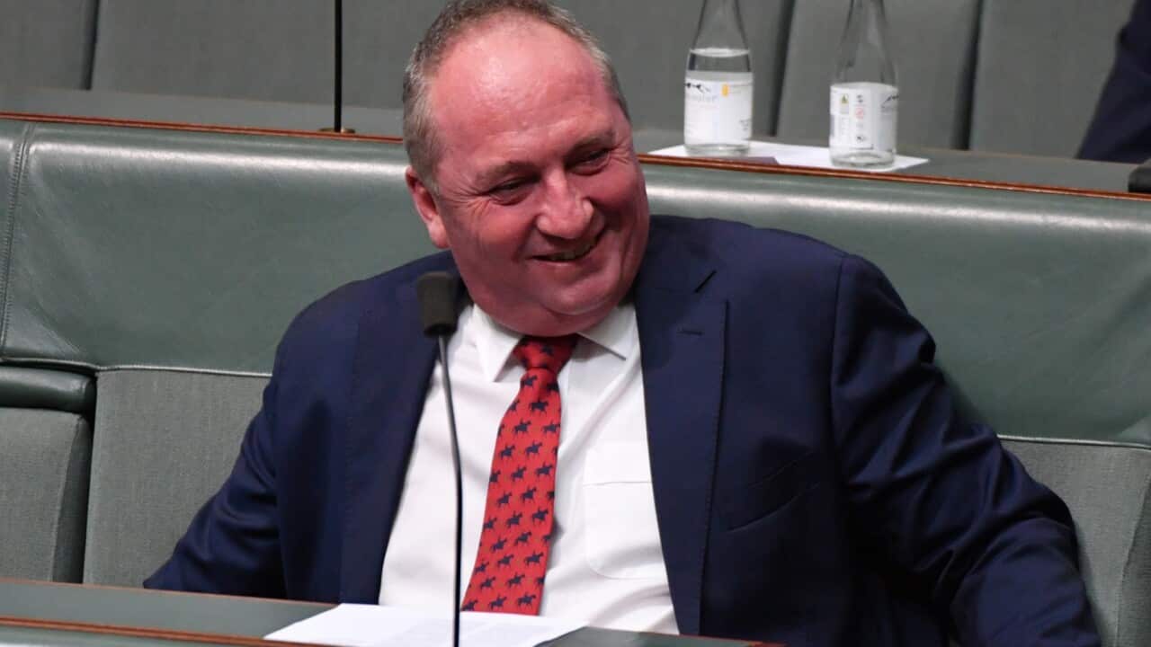 Returning Nationals leader Barnaby Joyce during Question Time