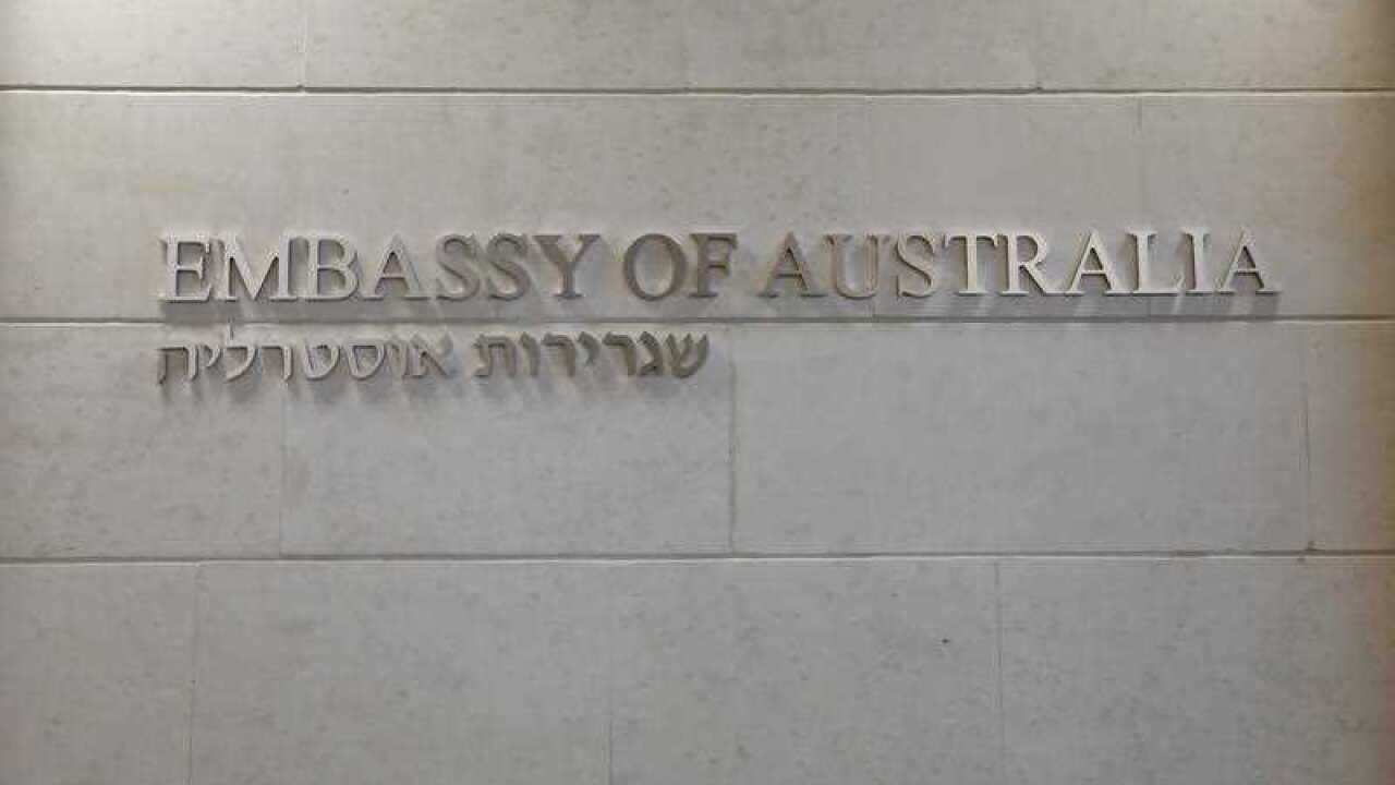 The Australian Embassy offices of in Tel Aviv, Israel. The Australian government won't move the embassy just yet.