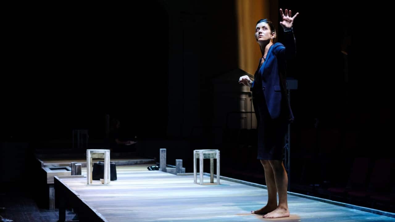 L'attrice americana Kate Walsh in scena al Victoria Hall di Fremantle per lo spettacolo The Other Place