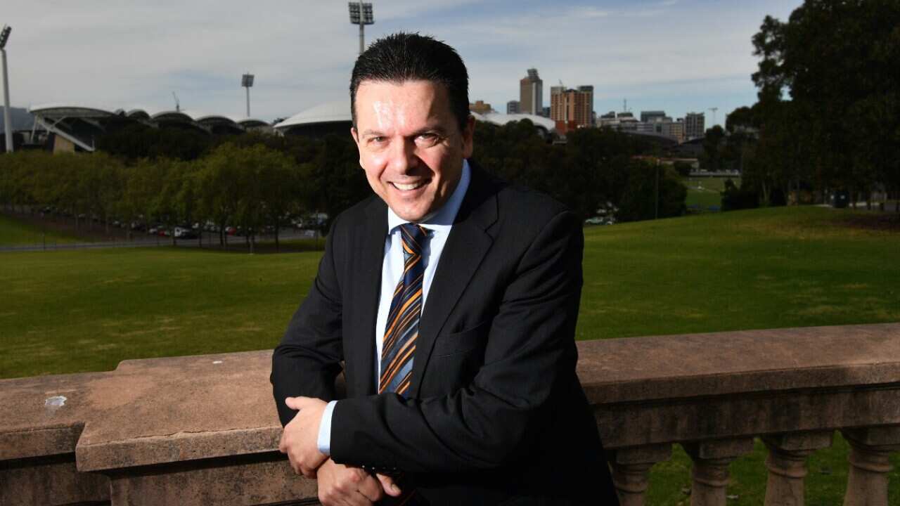 Senator Nick Xenophon poses for a photograph after a press conference in Adelaide, South Australia, Friday, 6 October 2017.
