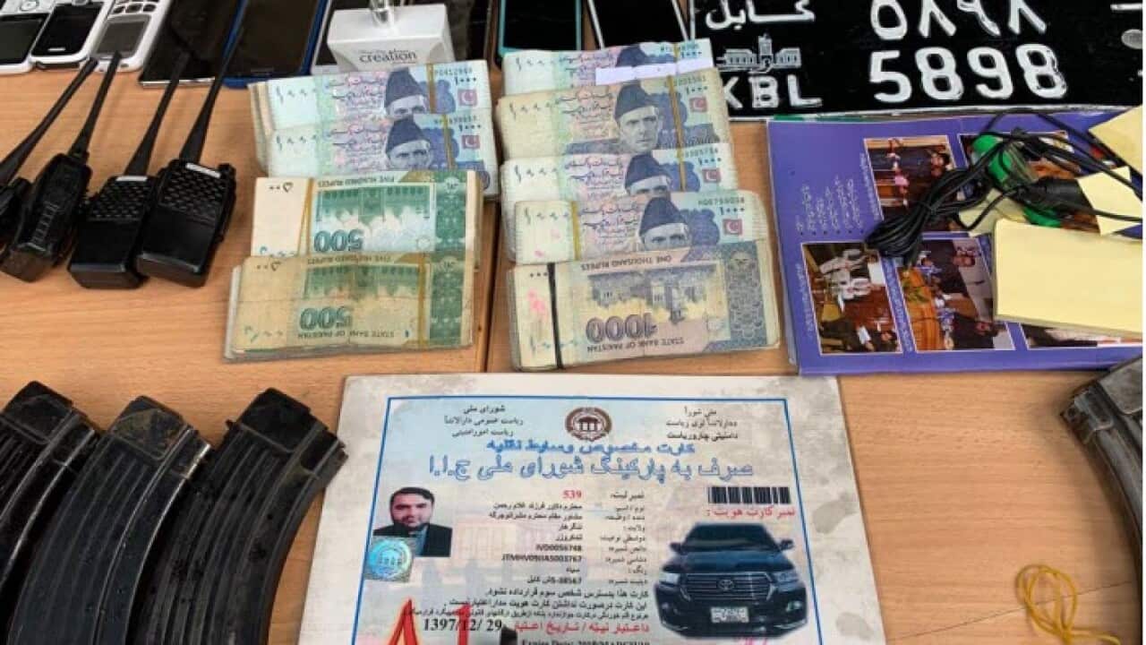 Evidence seized from an alleged terrorist sympathiser