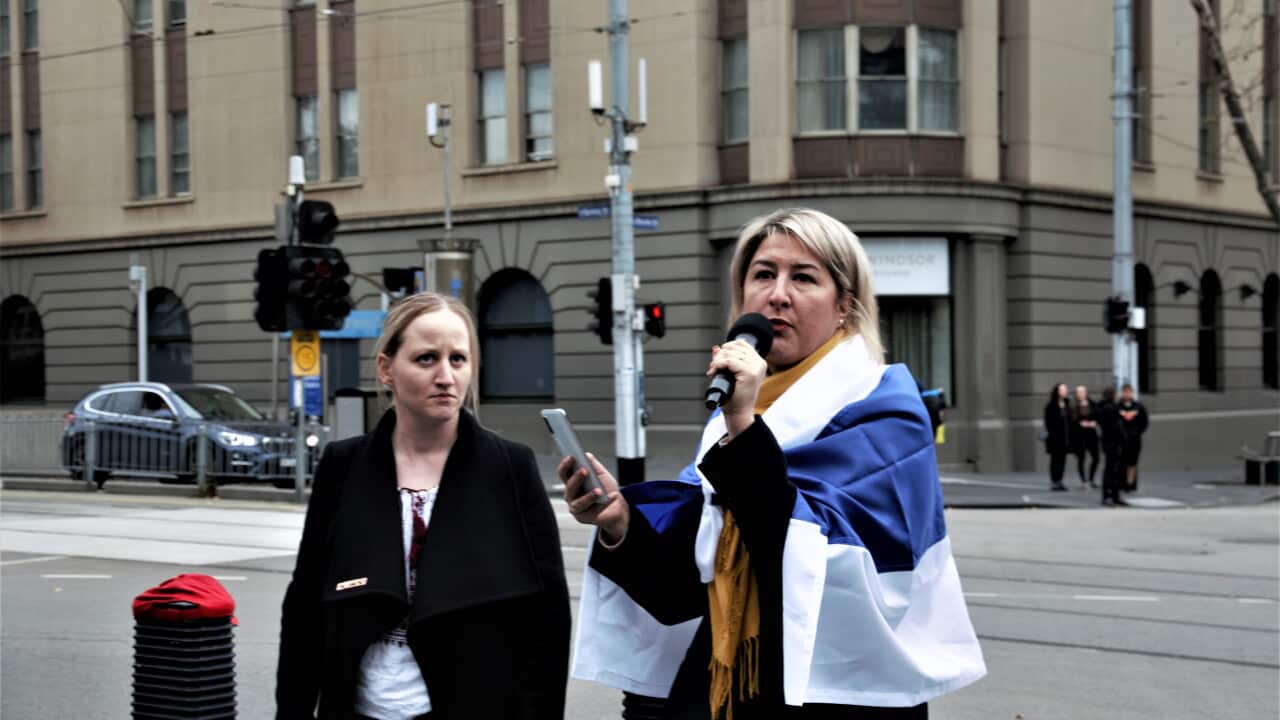 Director of AUV Lisa Rudevych and President of the Svoboda Alliance Jane Manakova.