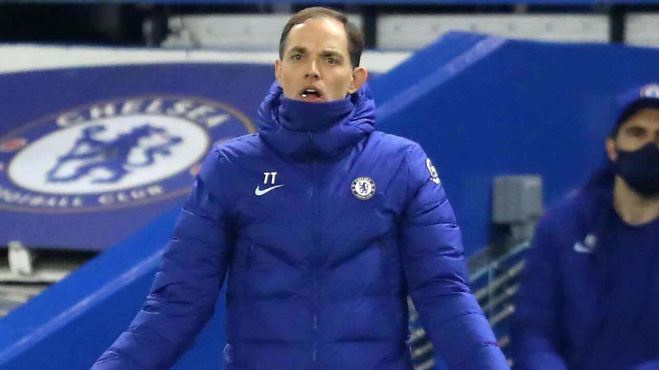Thomas Tuchel reacts during a Chelsea match