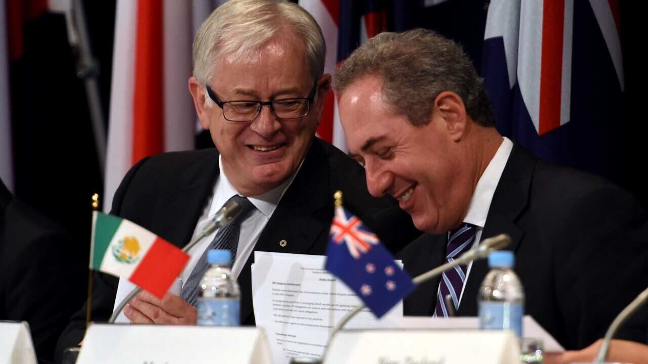 Australian Minister for Trade and Investment Andrew Robb and US Trade Representative Michael Froman