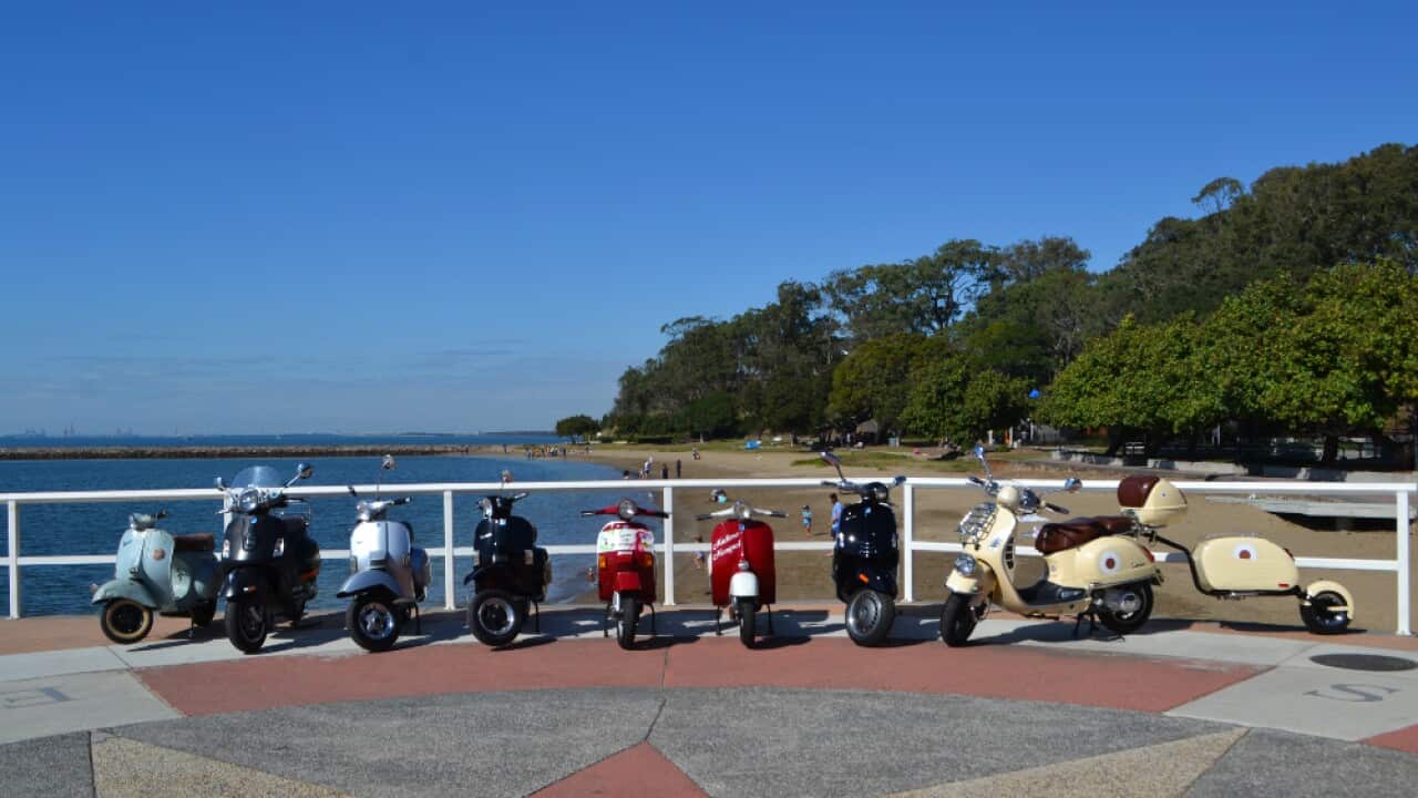 Il Vespa Club di Briasbane si ritrova una volta al mese per una scampagnata.