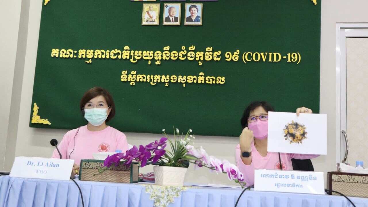Cambodian Ministy of Health Or Vandin and WHO Dr. Li Ailan