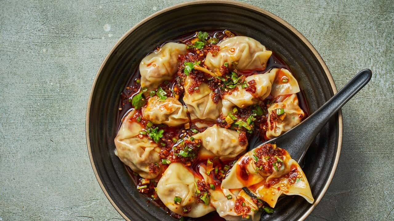 Spicy Sichuan wontons