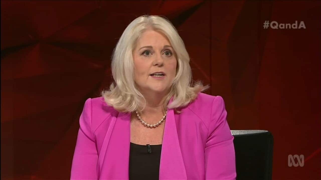 Karen Andrews says she left a meeting with a stakeholder after he pretended to be about to take off his pants.