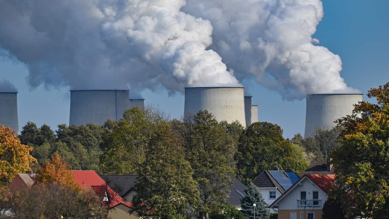 Steam rises from the cooling towers of the Jnschwalde lignite-fired power plant operated by Lausitz Energie Bergbau AG (LEAG). The Jnschwalde lignite-fired power plant is to be taken off the grid and shut down by 2028 on the way to the coal phase-out.