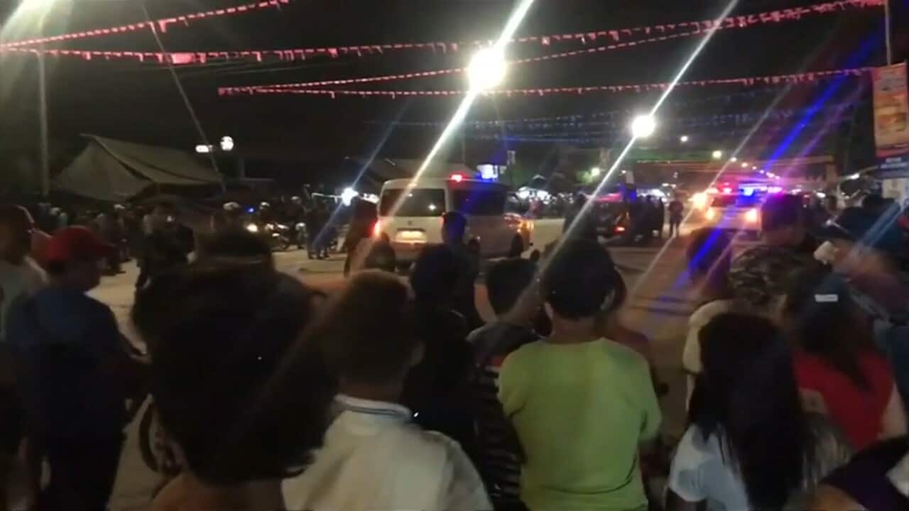 A bomb blast tore through a crowd at a festival in the southern Philippines