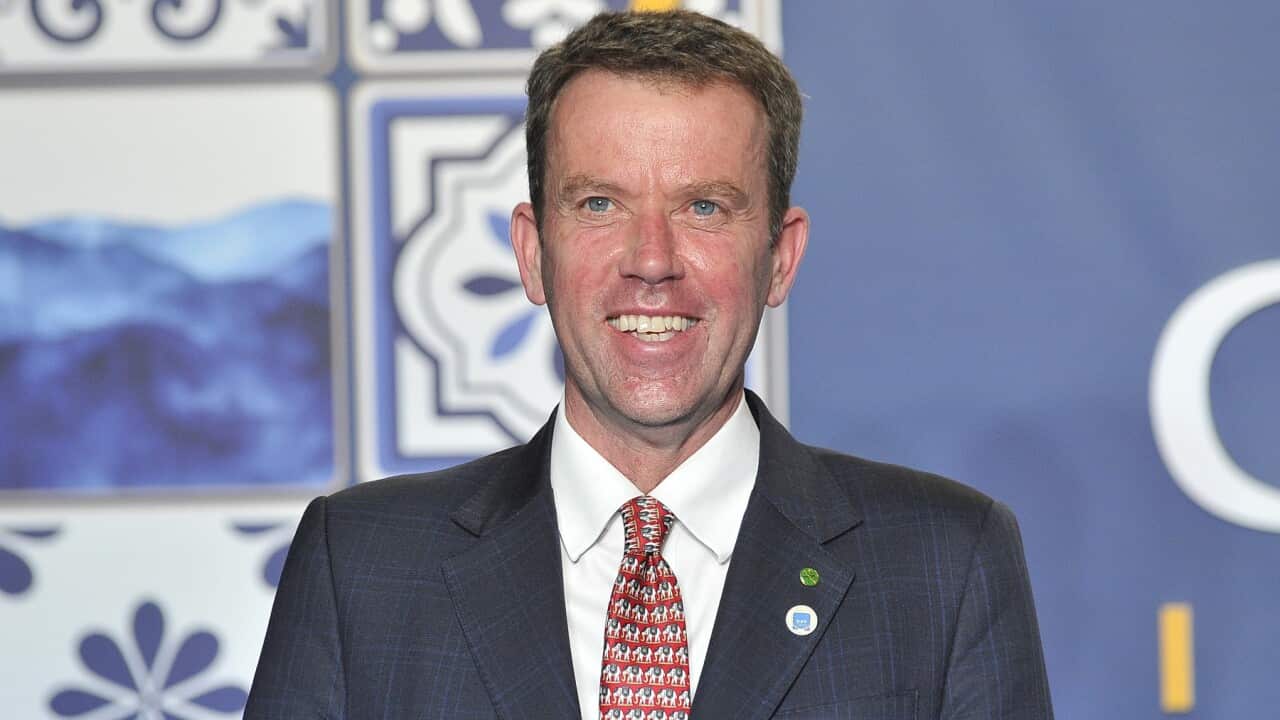 Dan Tehan, minister for trade, during the G20 Trade and Investment talks in Sorrento, Italy