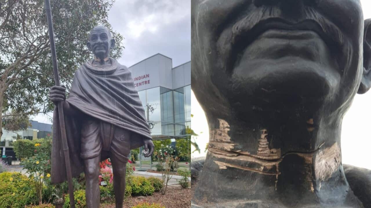 Gandhi statue vandalized
