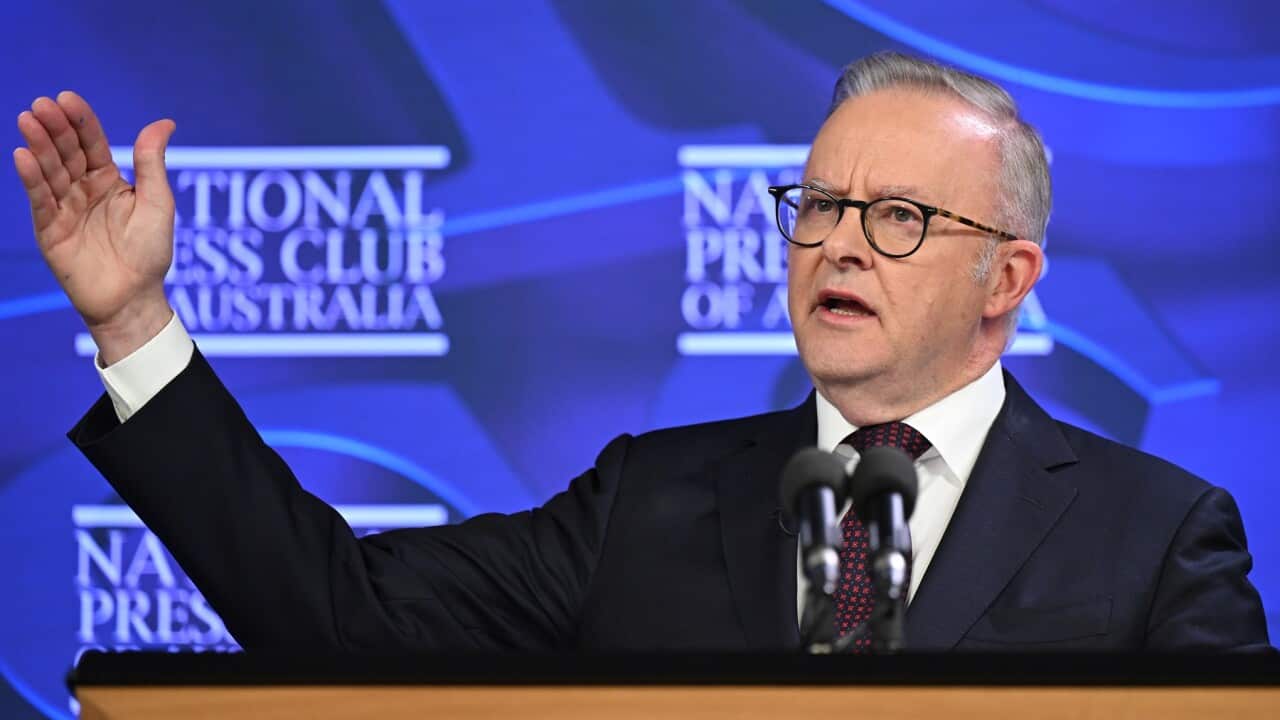 Australian Prime Minister Anthony Albanese delivers an address to National Press Club.