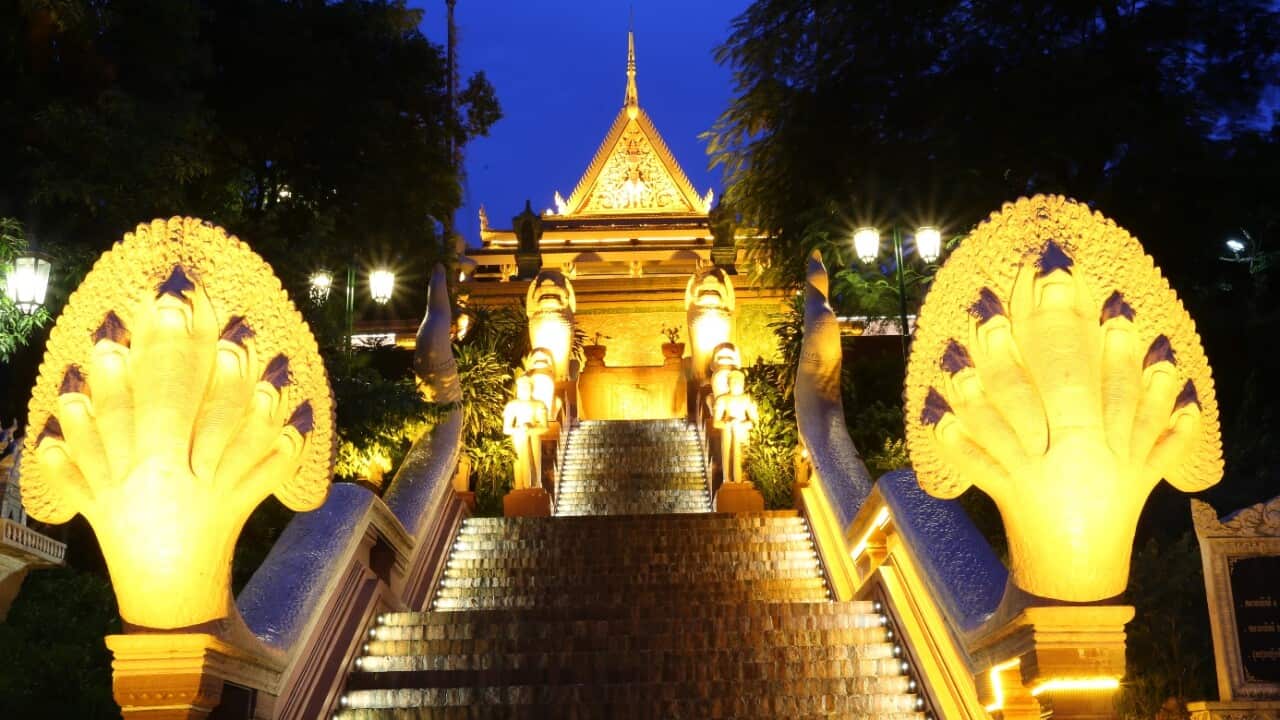 New Year 2018 celebration at Wat Phnom