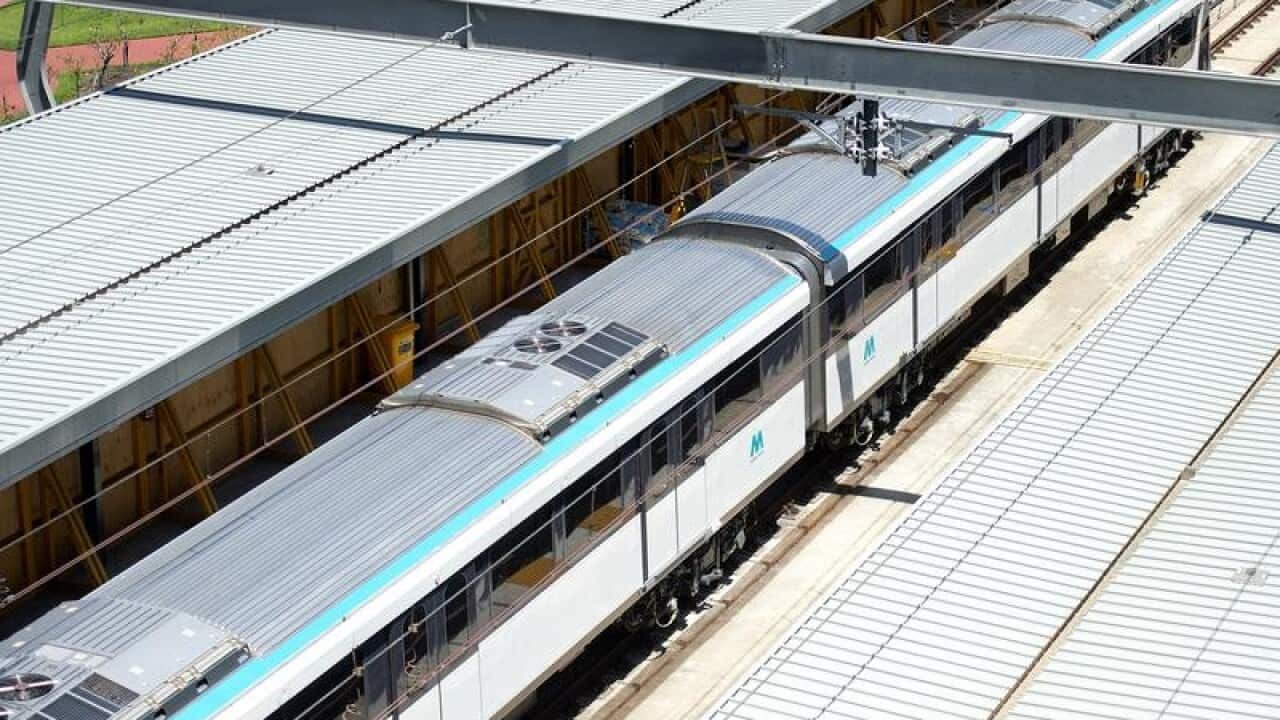 Australia's first driverless metro train at Chatswood station.