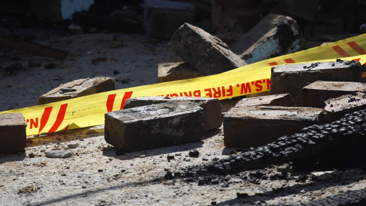 Fire and emergency services at the scene of a fire